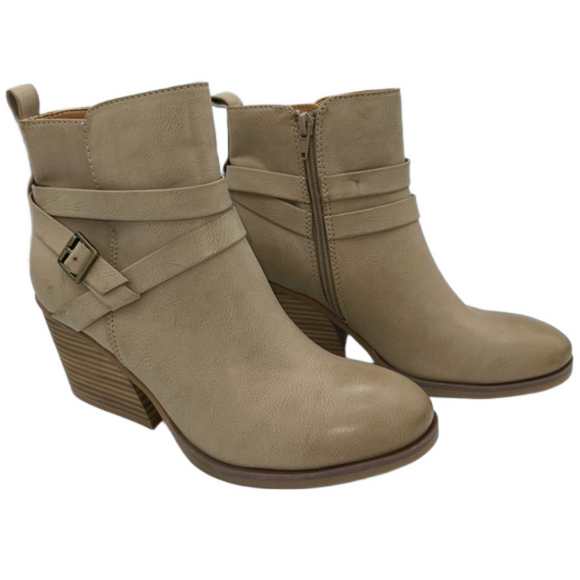 KORKS women’s size 7.5 Heidi Booties in cream NWOB - Picture 3 of 11